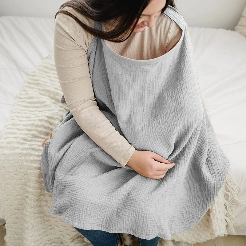 Nursing Breastfeeding Cotton Muslin Privacy Cover Cloth