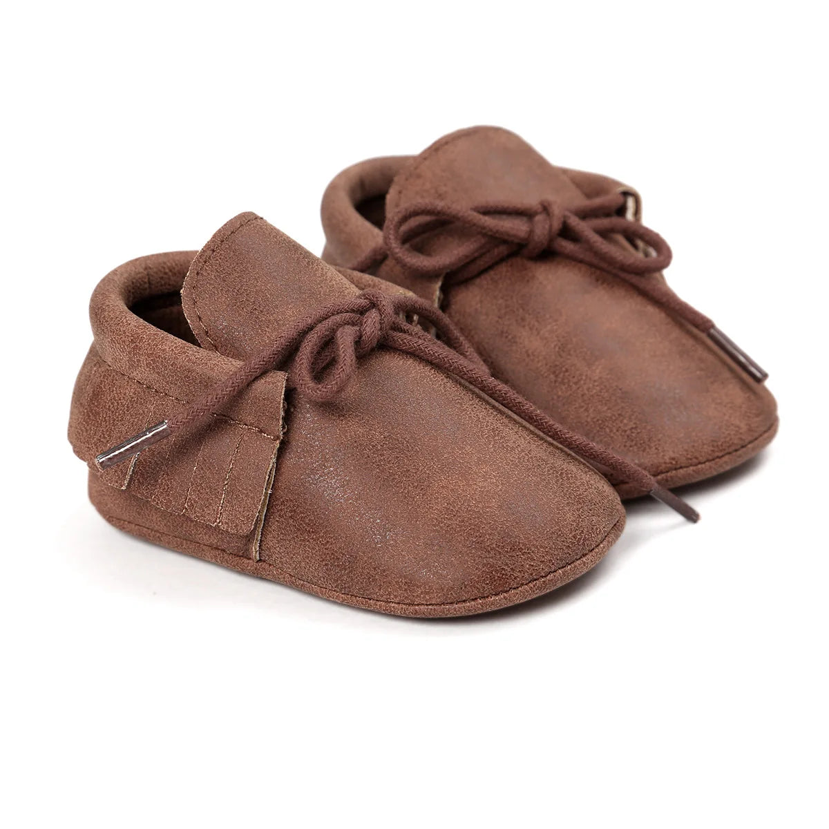 Baby  Moccasins 10-colors, Shoes Newborn Infant Boy Girl Classical Lace-up Tassels Suede Sofe Anti-slip Toddler Crib Crawl Shoes