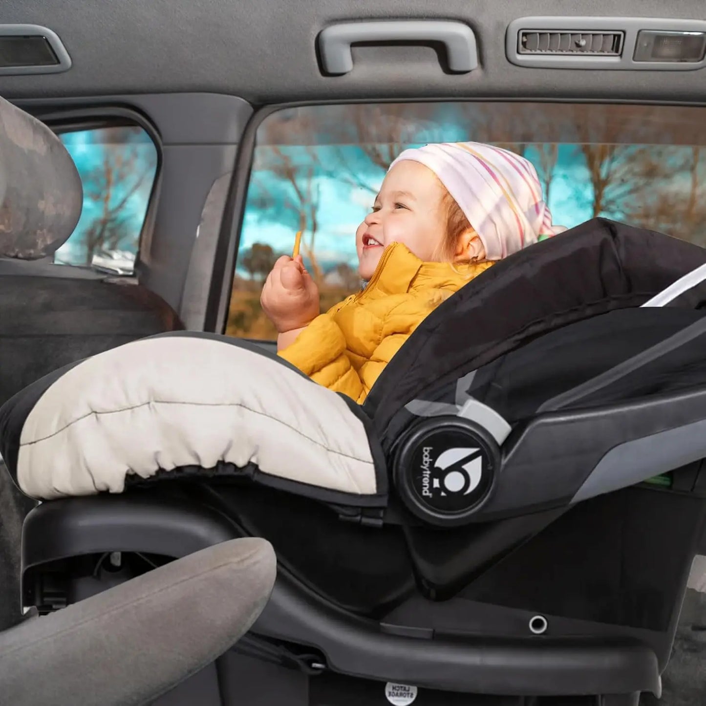 Newborn Baby Infant Car Seat Carrier Travel System with Harness and Extra Cozy Cover for Babies Up to 35 Pounds