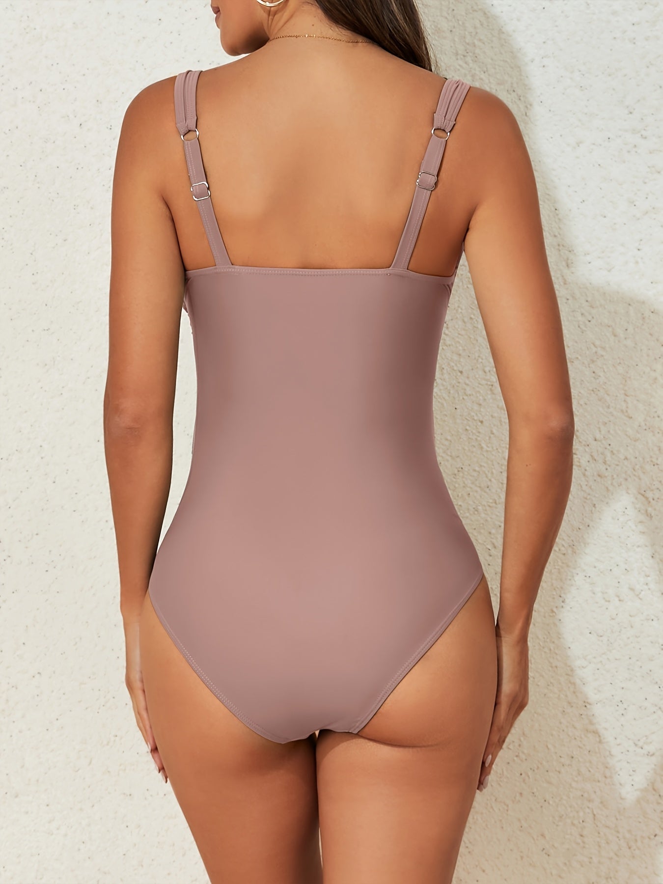 Maternity Swimsuit Scoop Neck One Piece Maternity Bathing Suit Hollowing Petal Clipping High Waist Swimwear