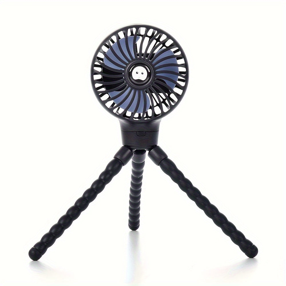 Booqiboy'S Adorable Octopus Fan Is Crafted from Silicone, Making It Safe for Skin. It Features a Flexible Tripod Clip, Offers Three Speed Options, And Can Be Used As a Handheld Fan. This Battery-Operated Device Is Detachable