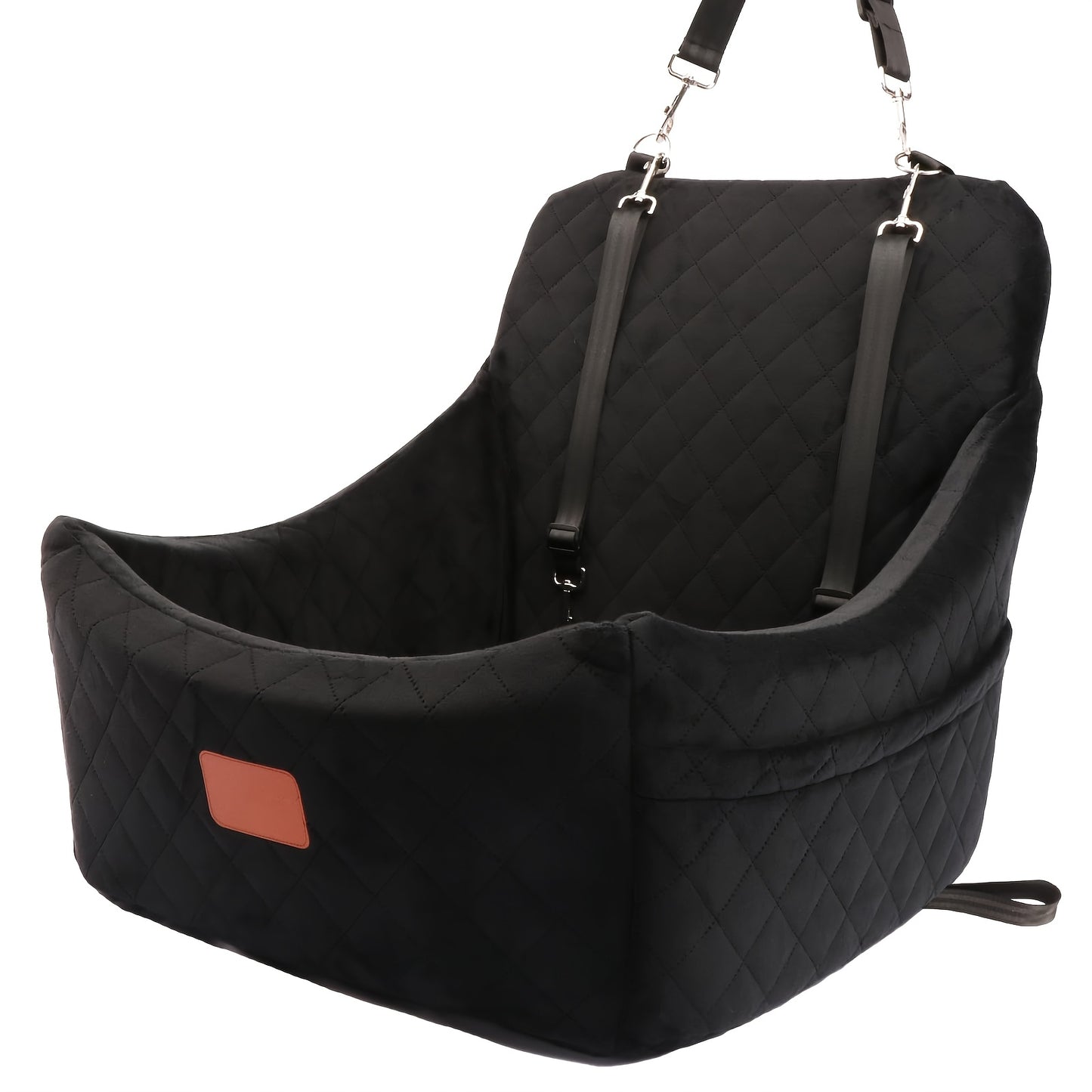 Adjustable, Washable Dog Car Seat for Medium and Large Dogs | Pet Travel Car Bed with Seat Belt Pass-Through, Fully Removable, 3 Straps for Easy Installation