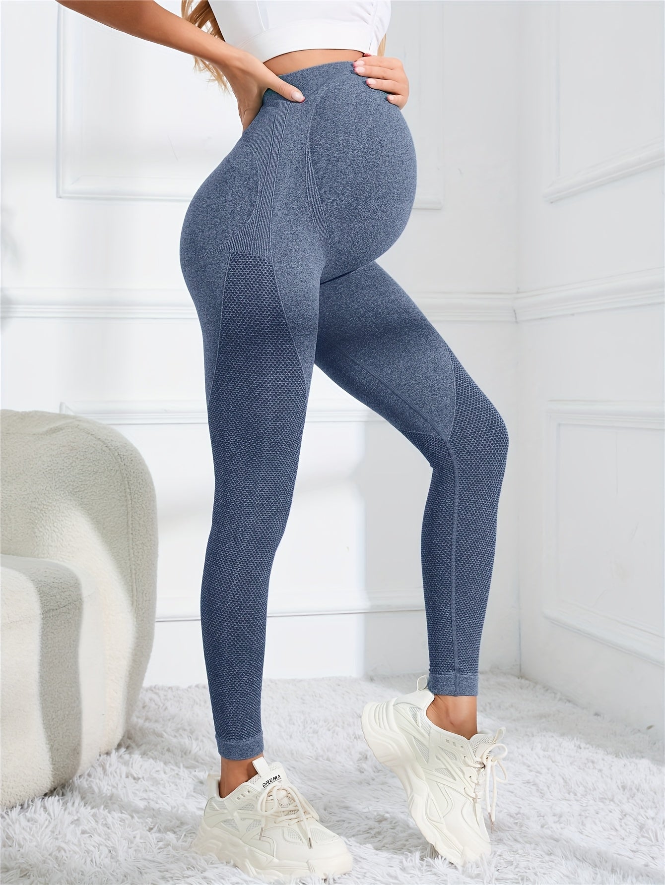 Maternity Yoga Pants High Elasticity High Waist Tummy Control Moisture-Wicking Quick-Dry for Women