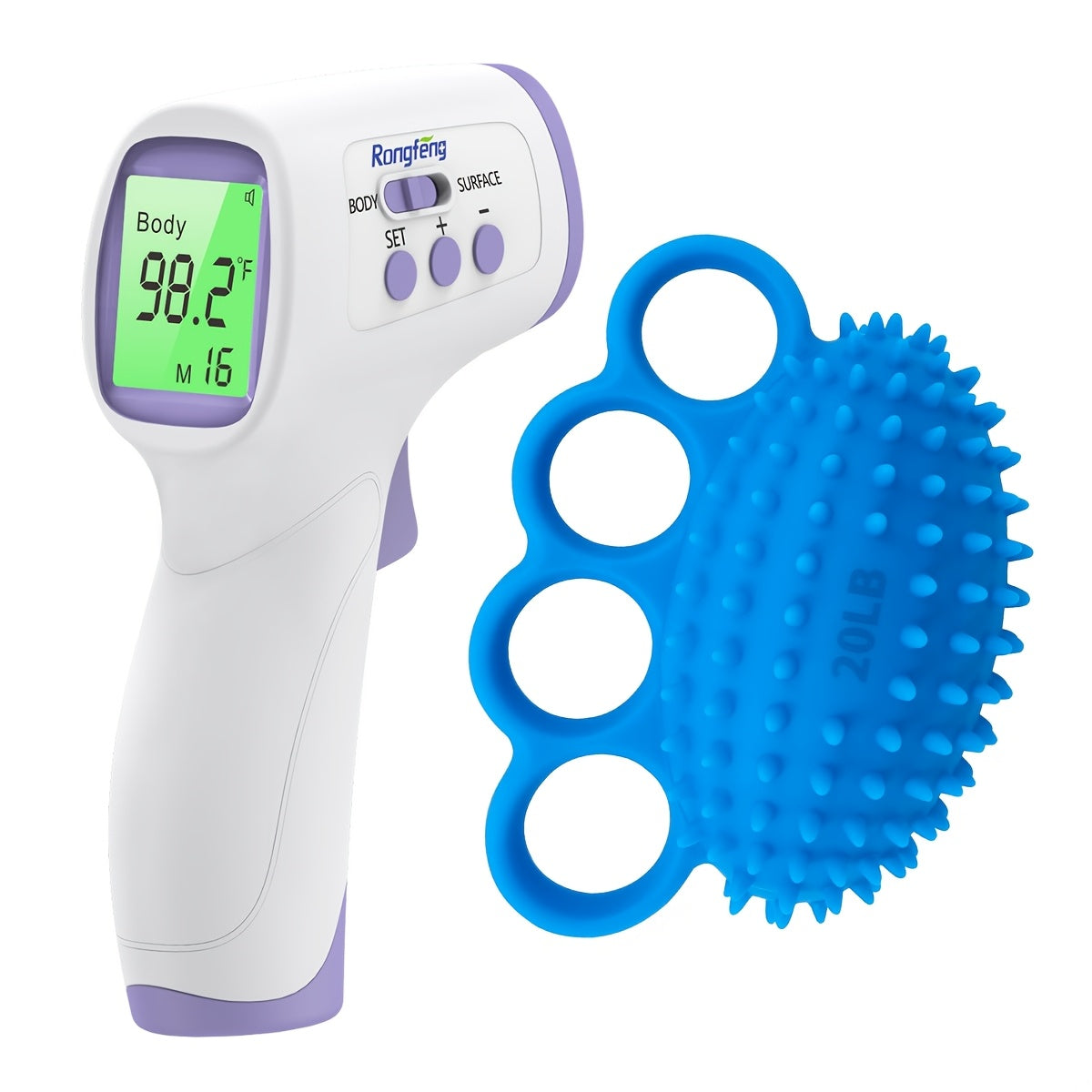 3-in-1 Contactless Forehead Thermometer for All Ages & with LCD Display, Fever Alarm, Silent & Memory Modes - Non-Contact Infrared Thermometer Suitable for Health Monitoring, Travel, Childcare - Ideal Gift!