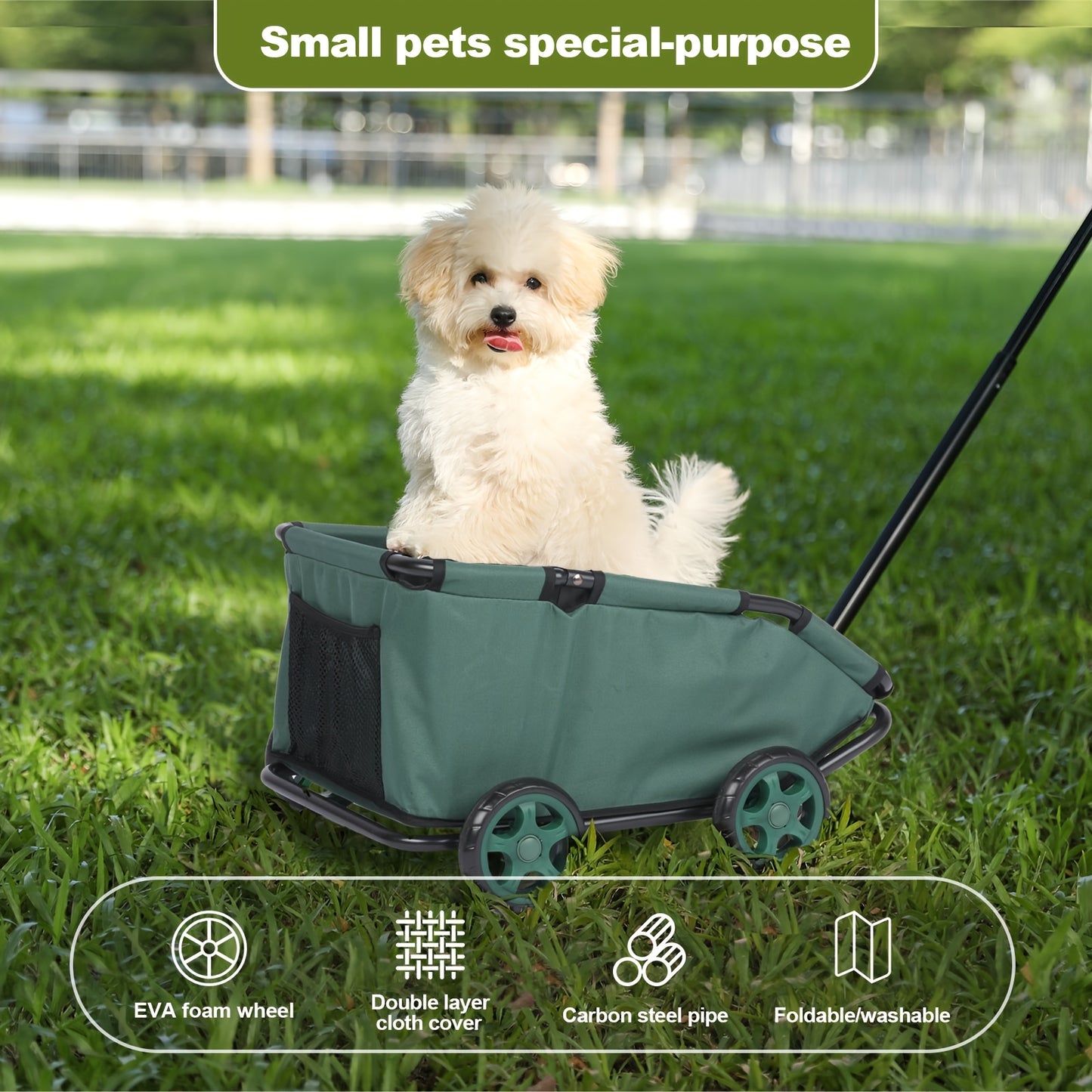 Wedyvko Travel Portable Dog Stroller, Pet Stroller for  Puppy Dogs & Cats, Up to 33 Lbs
