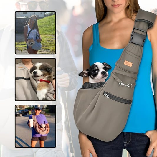 Pet Shoulder Carrier Sling Cuby Brand: Adjustable Dog Cat Padded Hard Bottom Soft Carrying Bag - Comfortable And Convenient Pet Travel Bag