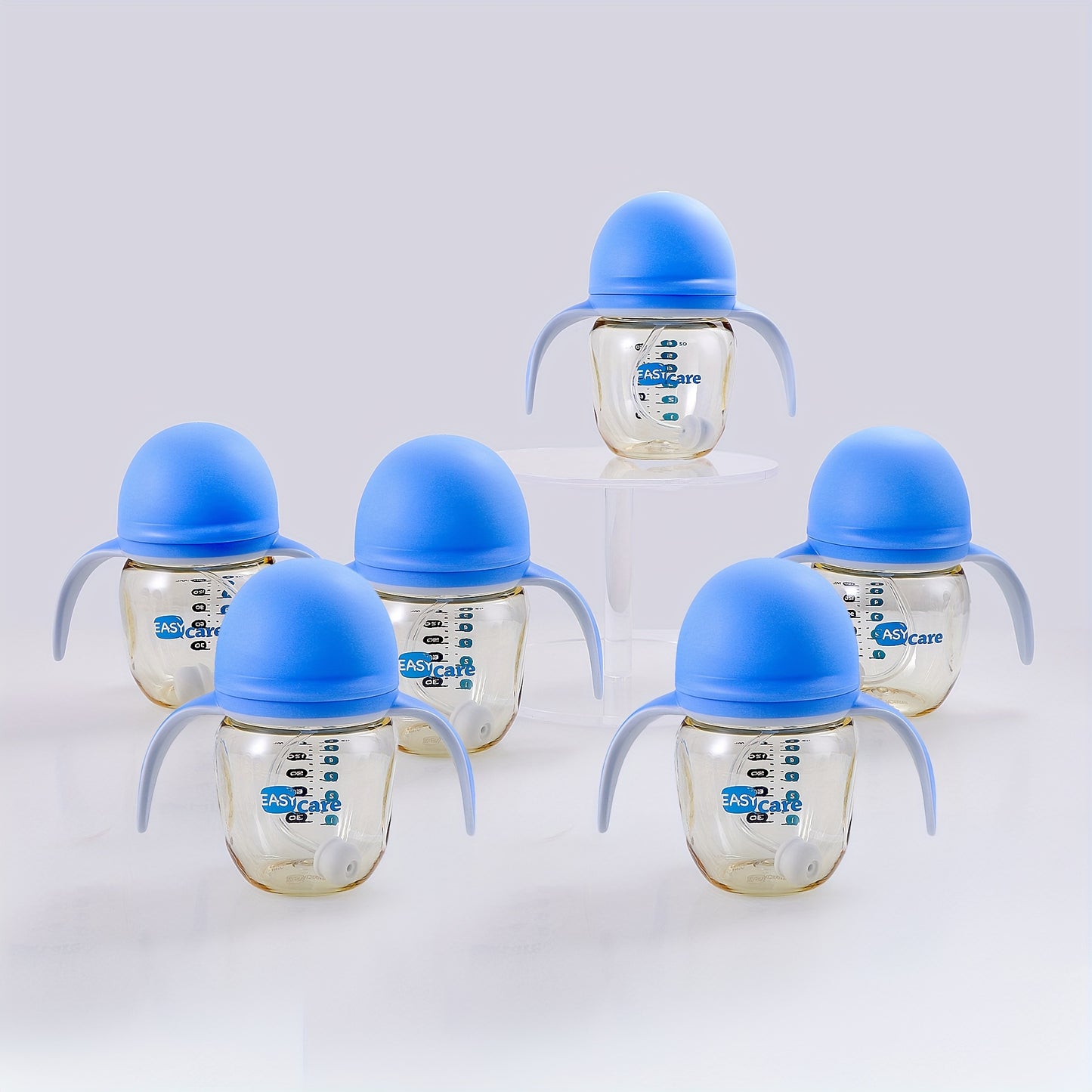 6pcs EASYCARE Wide-Mouth Baby Bottle, 236.22-472.44inch Nipple, 160ml/5.6oz PPSU - Durable, Easy-Grip & Clean Sippy Cup & Straw Cup - Ideal for Baby Showers, Gender Reveals, Weddings Gifts