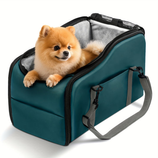 Pet Booster Seat for Cars, Dog Car Carrier with Safety Harness, Central Control Pet Nest, Portable Travel Vehicle Pet Bed for Small Dogs, Cats Easy-Clean & Sturdy Construction | Ideal Gift for Pet Owners