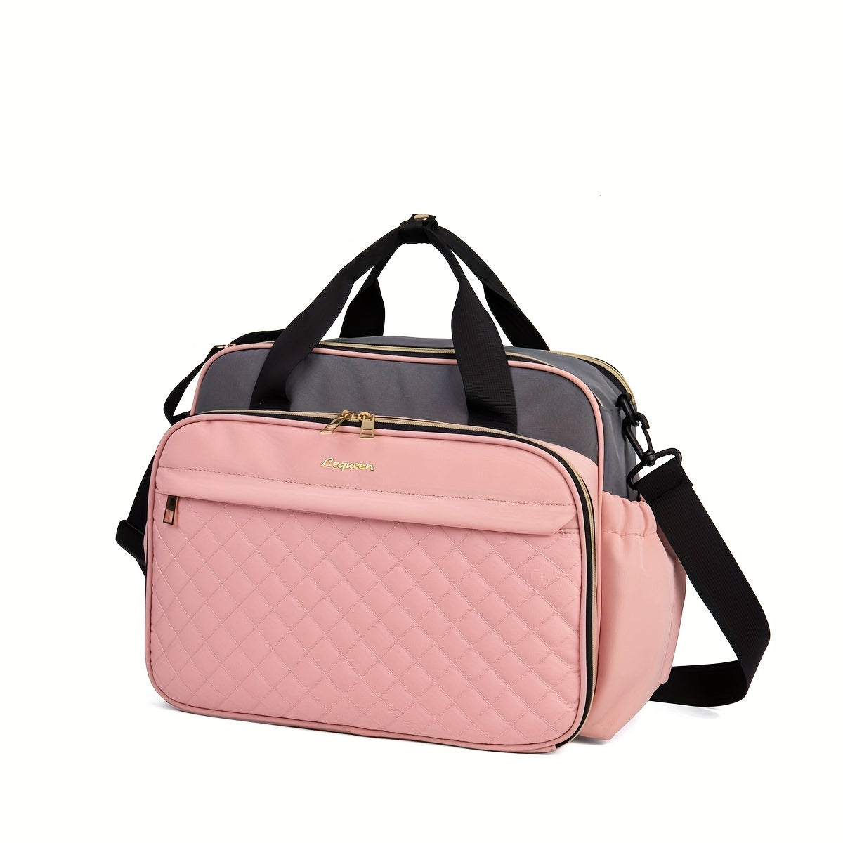High-Capacity Diaper Bag - Multi-Functional, Oxford Fabric Diaper Bag with Quilted Design, Includes Crossbody Strap for Travel & Daily Use