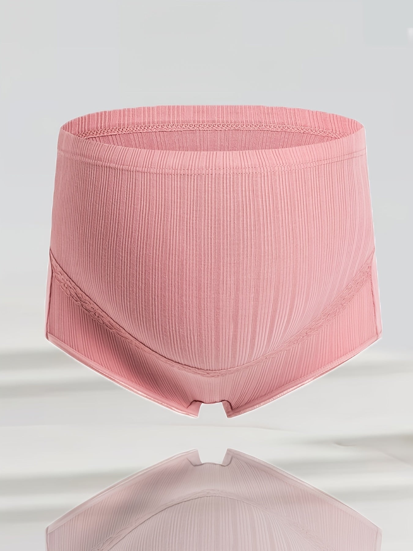 Maternity Solid Color Briefs with Elastic Mid-Rise Design - 8pcs