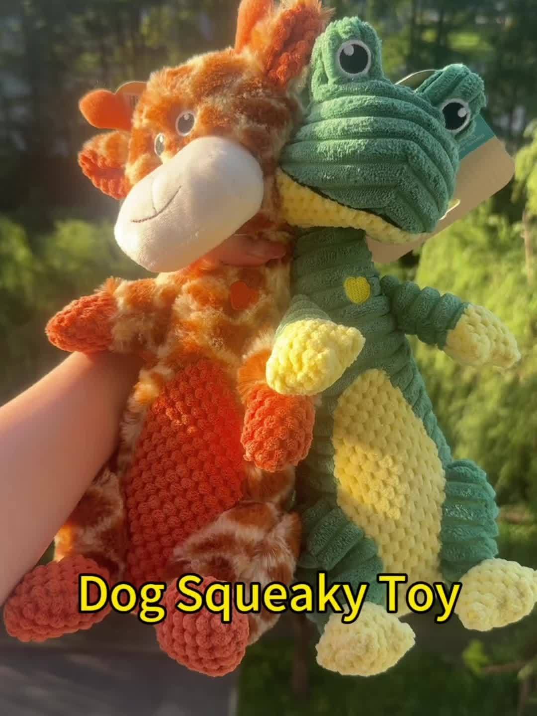 Durable Large Dog Toy With Squeaker - Animal Print - Ideal For Aggressive Chewers, Interactive Tug-of-War Fun For All Breeds, Adorable Cartoon, Dog Chew Toy|Animal Print Toy|Plush Dog Squeaky Toy, Dog Toys For Aggressive Chew