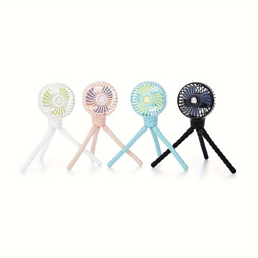 Booqiboy'S Adorable Octopus Fan Is Crafted from Silicone, Making It Safe for Skin. It Features a Flexible Tripod Clip, Offers Three Speed Options, And Can Be Used As a Handheld Fan. This Battery-Operated Device Is Detachable