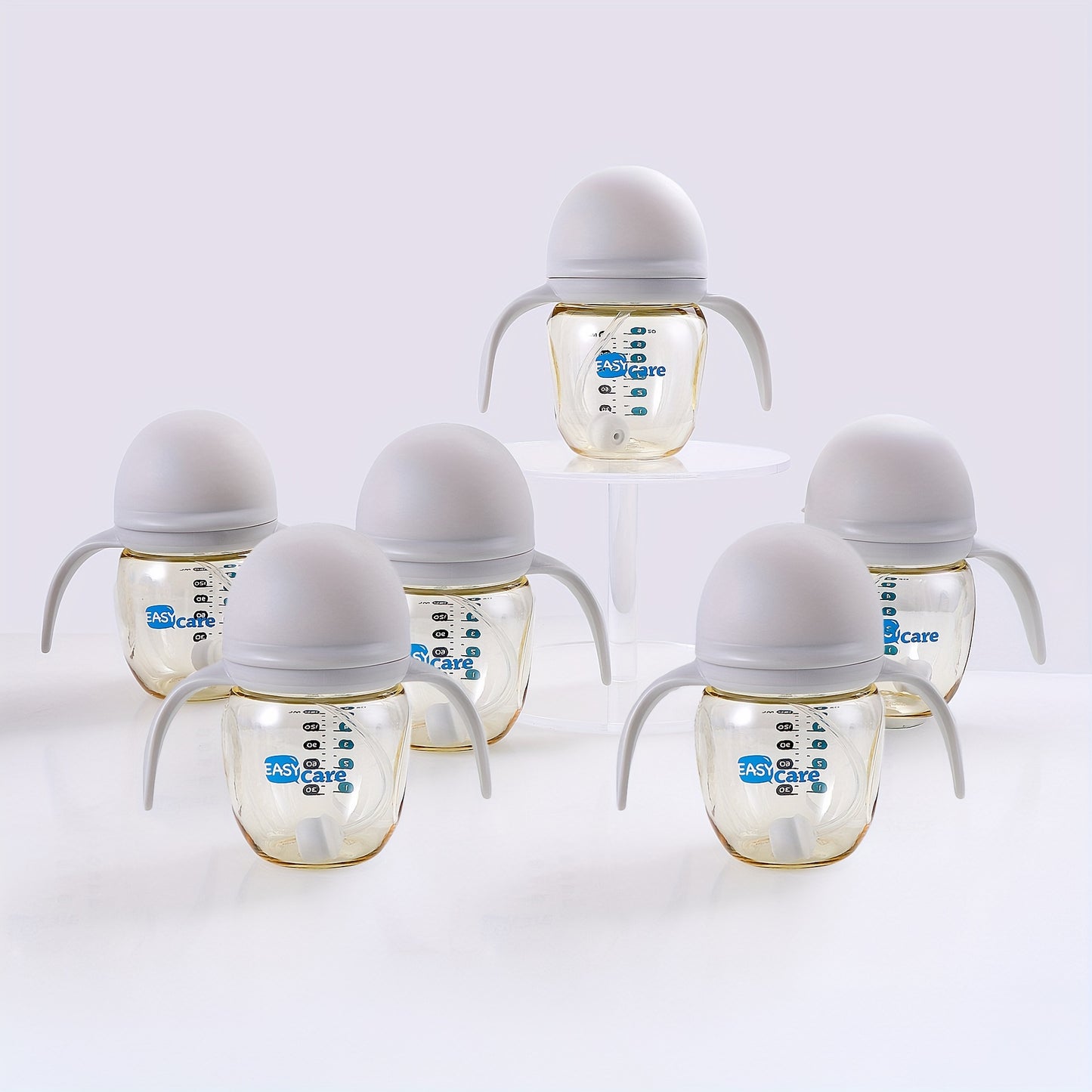 6pcs EASYCARE Wide-Mouth Baby Bottle, 236.22-472.44inch Nipple, 160ml/5.6oz PPSU - Durable, Easy-Grip & Clean Sippy Cup & Straw Cup - Ideal for Baby Showers, Gender Reveals, Weddings Gifts