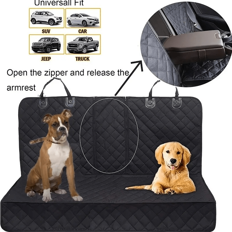 Heavy-Duty Black Car Seat Covers for SUVs & Trucks - Quilted Fabric, Easy to Clean, Pet & Youngsters Mess Protection, Adjustable Straps, Allmess Seat Cover|Quilted Seat Cover|Durable Fabric Cover