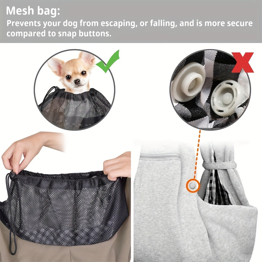 Pet Shoulder Carrier Sling Cuby Brand: Adjustable Dog Cat Padded Hard Bottom Soft Carrying Bag - Comfortable And Convenient Pet Travel Bag