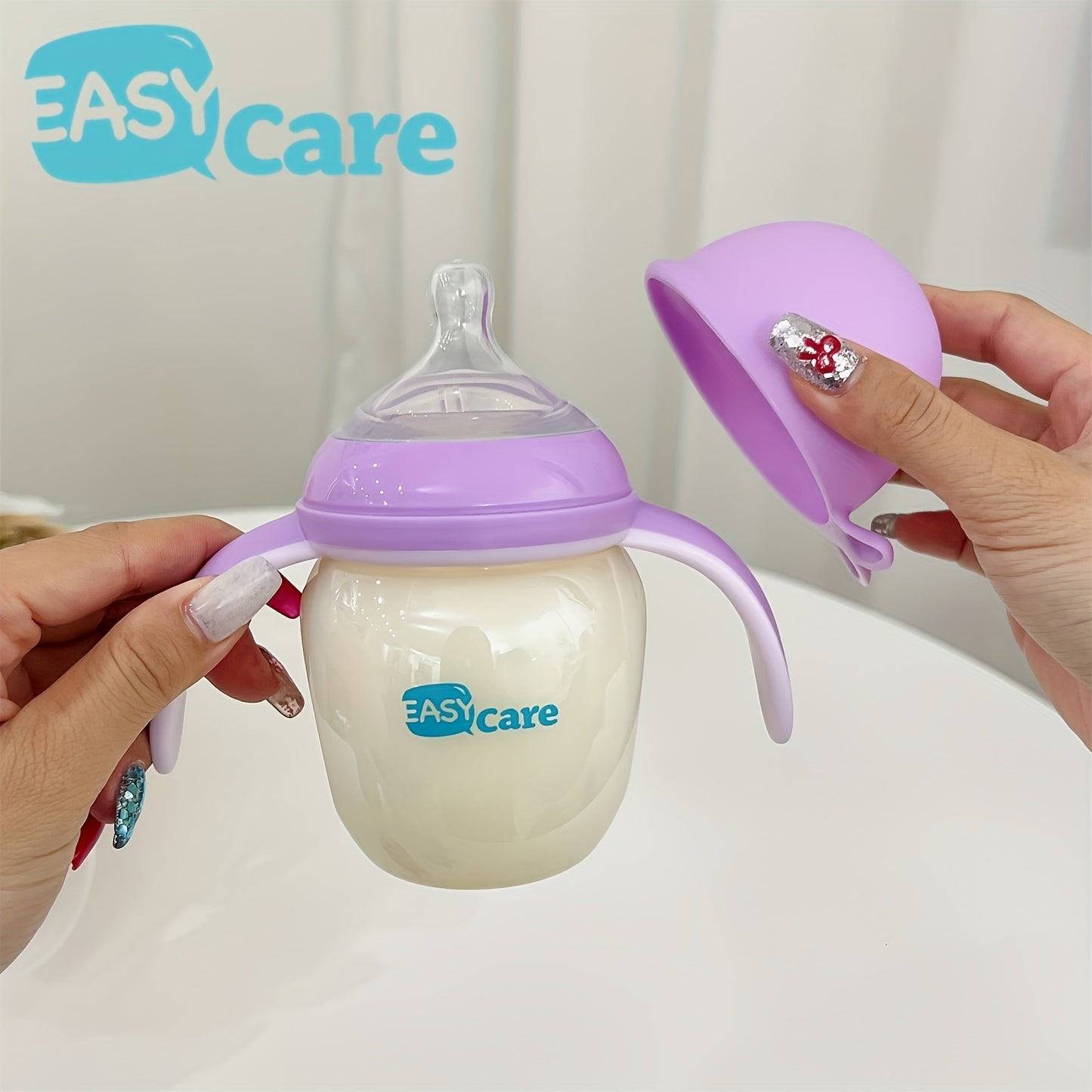 6pcs EASYCARE Wide-Mouth Baby Bottle, 236.22-472.44inch Nipple, 160ml/5.6oz PPSU - Durable, Easy-Grip & Clean Sippy Cup & Straw Cup - Ideal for Baby Showers, Gender Reveals, Weddings Gifts