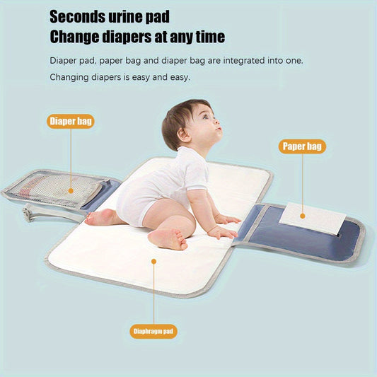 Portable Leak-Proof Baby Diaper Pad - Foldable Washable Diaper Bag with Multi-Color Reusable for &, Travel, Outfits & Car Emergencies - Ideal Christmas Gift for &