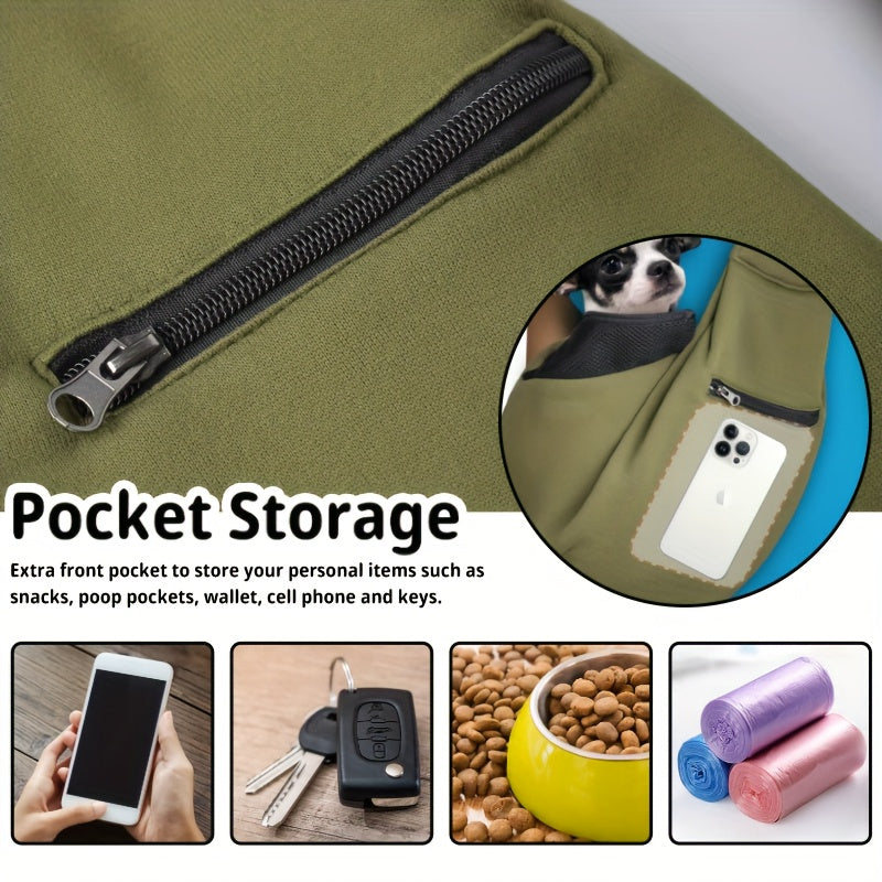 Pet Shoulder Carrier Sling Cuby Brand: Adjustable Dog Cat Padded Hard Bottom Soft Carrying Bag - Comfortable And Convenient Pet Travel Bag