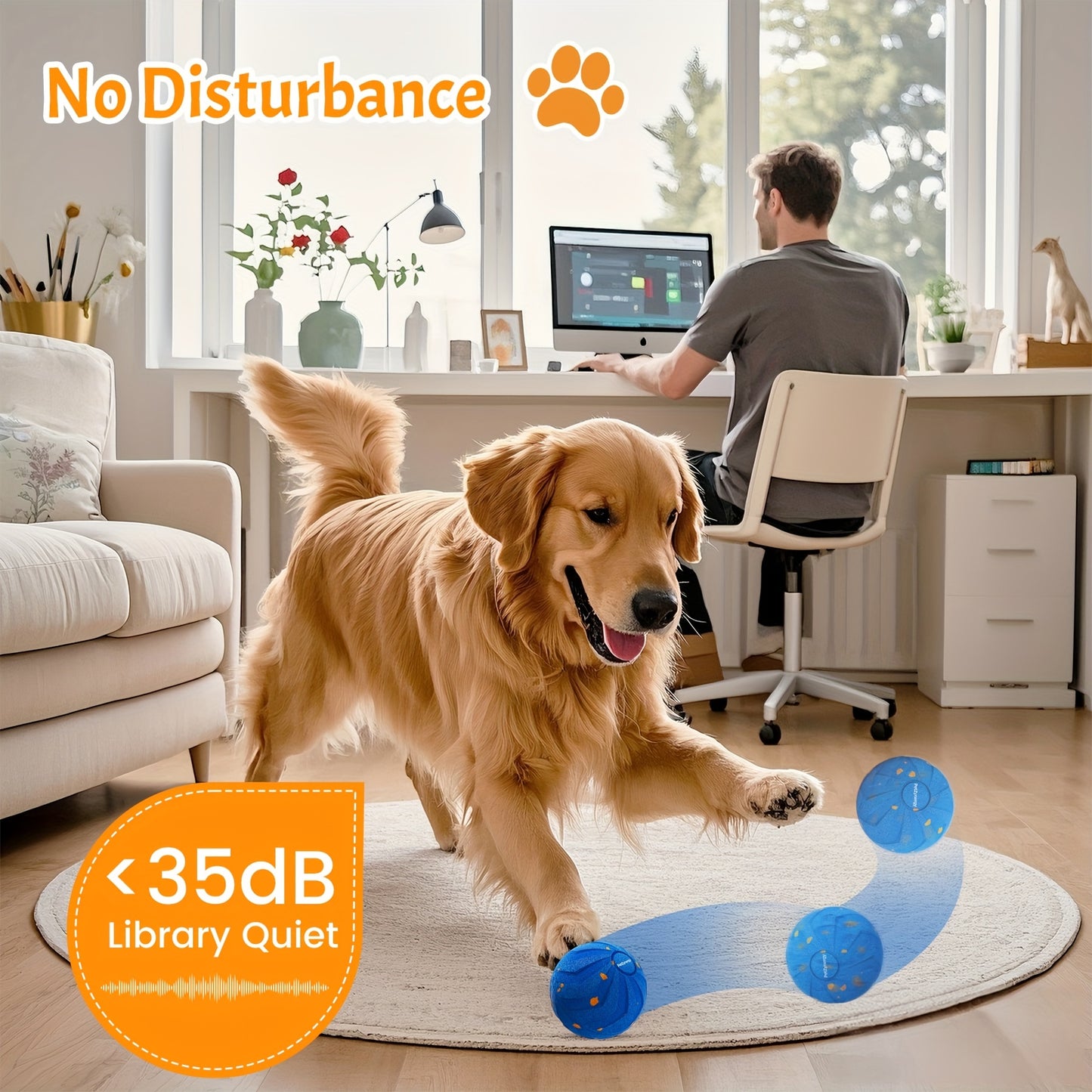An Interactive Smart Dog Toy That Features Automatic Movement, Bouncing, And Spinning Functions, Made from E-TPU Material, Specifically Designed As an Energetic Rolling Ball for Medium to Large Dogs