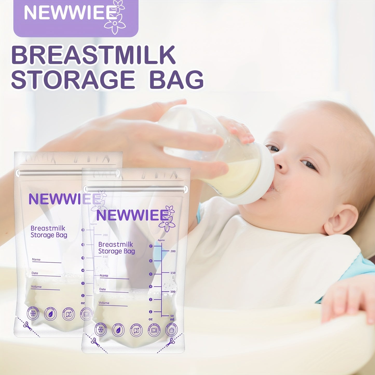 300 Count Breastmilk Storage Bags 8 Oz Breast Milk Storing Bags Milk Storage Bags For Breastfeeding With Pour Double Seal Self Spout Standing Breastmilk Storing Bags