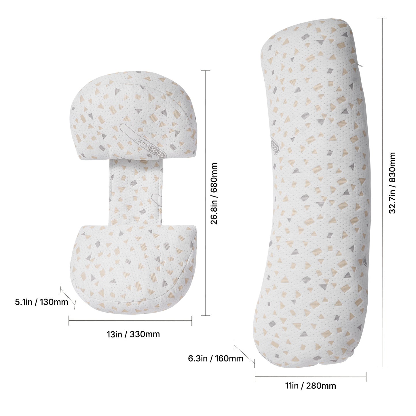 Pregnancy Pillow Adjustable Maternity Pillow for Pregnant Women Soft Breathable H-type/W-type three-in-one/two-in-one