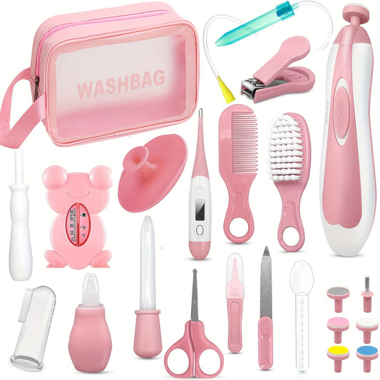 Baby Healthcare And Grooming Kit, 24in 1 Baby Electric Nail Trimmer Set Newborn Nursery Health Care Set for Newborn Infant Toddlers Baby Boys Girls Kids Haircut Tools