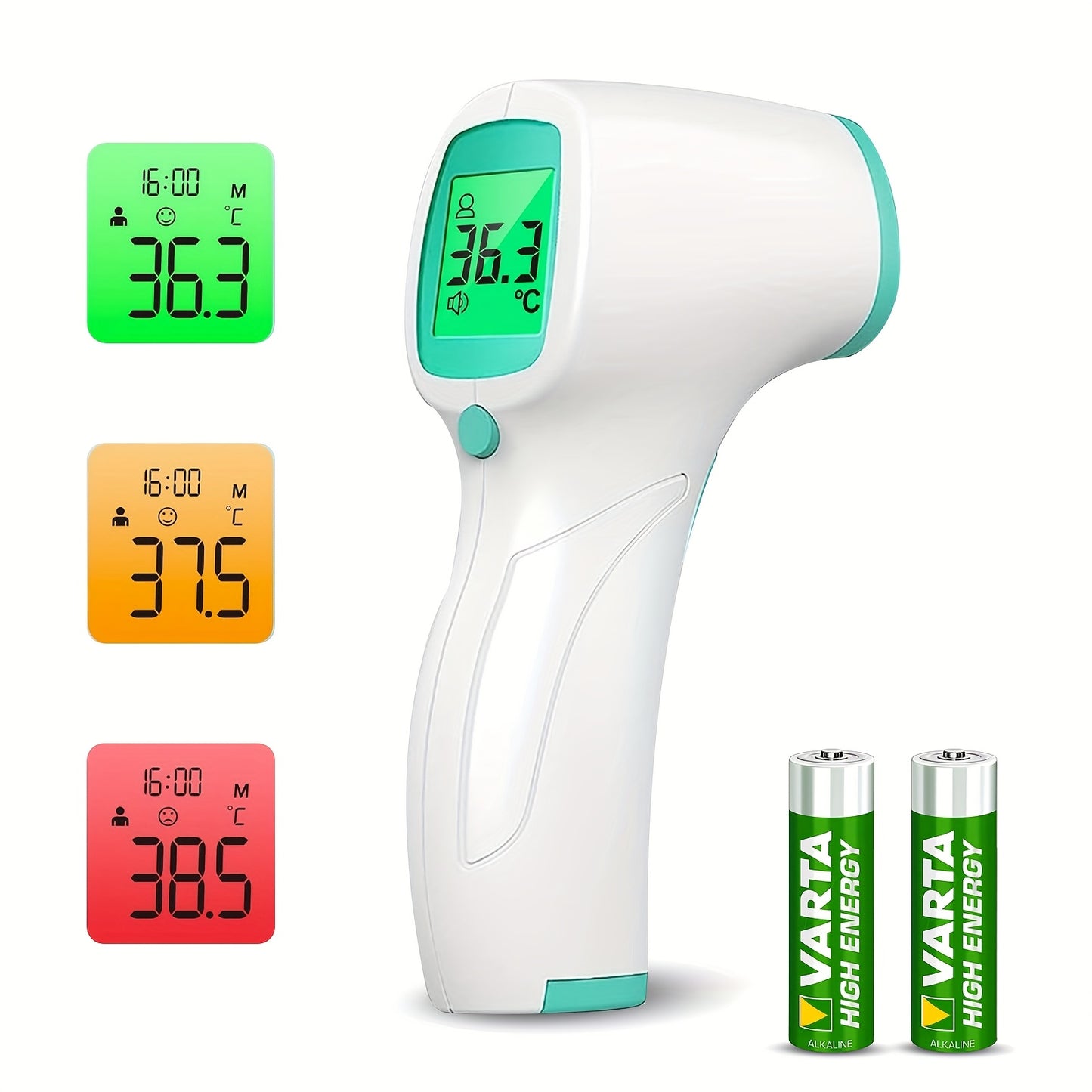 Thermometer Forehead Themmometer for Kids Digital Touchless Thermometer Infrared Forehead Thermometer with 3in 1 LCD Display Battery Included